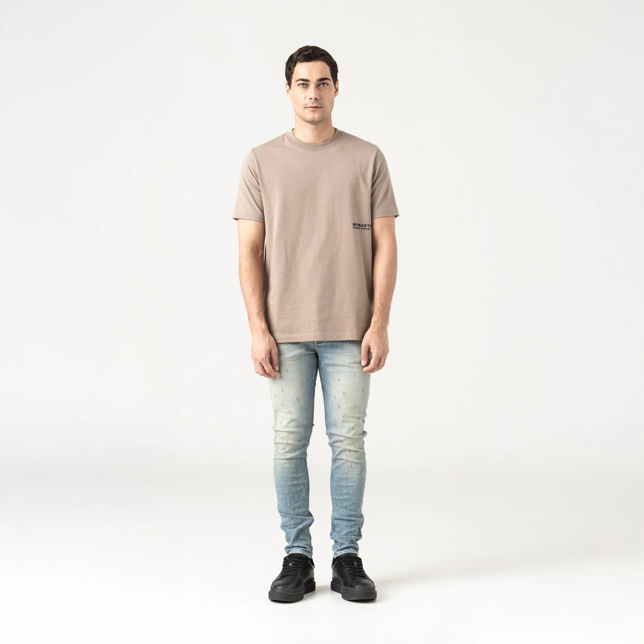 MONASTERY APPLEJACK T-SHIRT MEN TAUPE GRAY