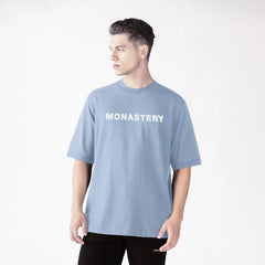 MONASTERY LONGDALE T-SHIRT OVERSIZED MEN FADED DENIM