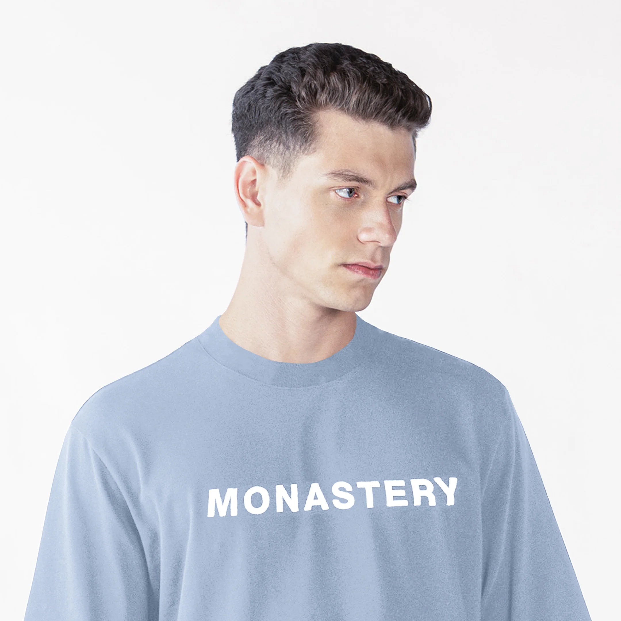 MONASTERY LONGDALE T-SHIRT OVERSIZED MEN FADED DENIM