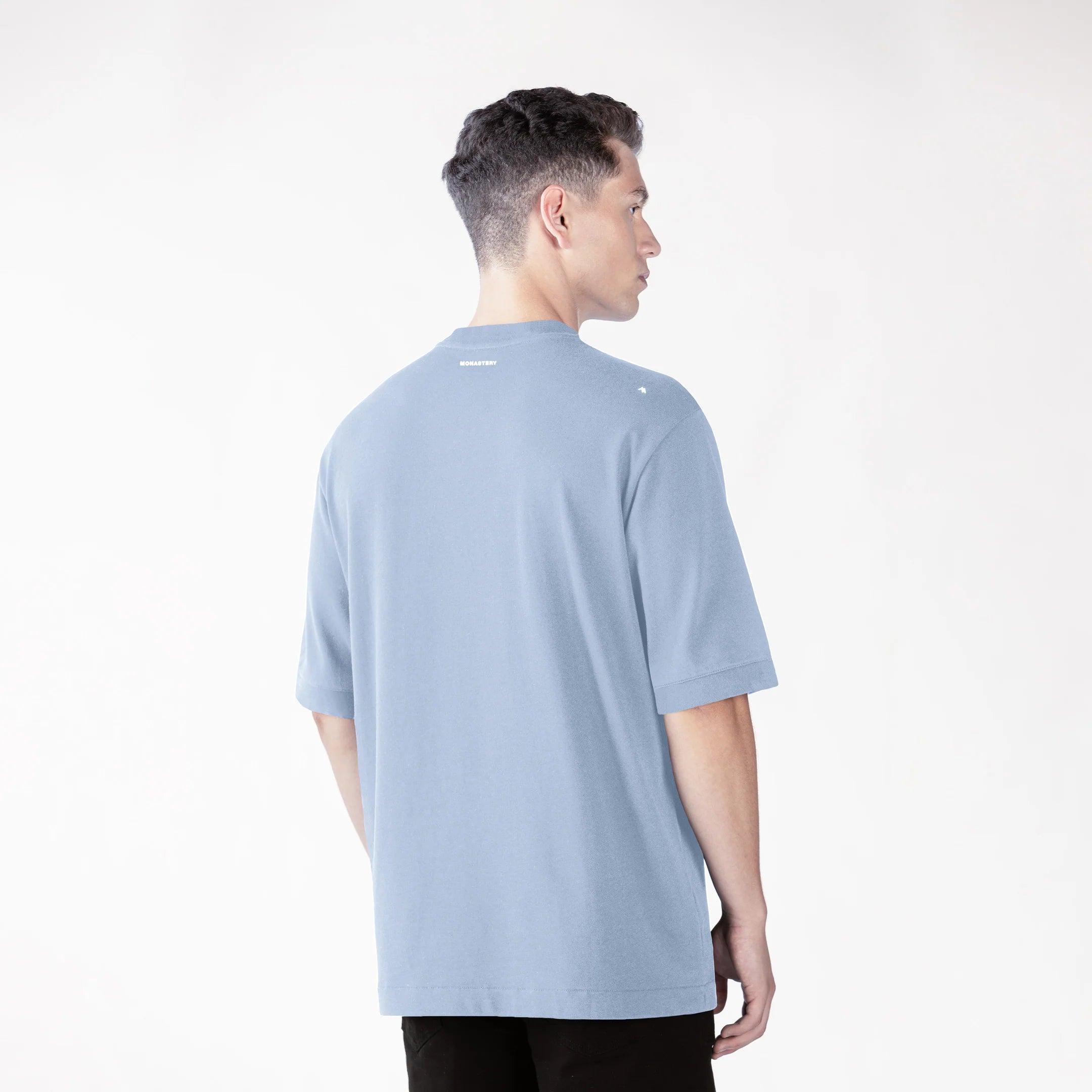 MONASTERY LONGDALE T-SHIRT OVERSIZED MEN FADED DENIM