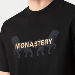 MONASTERY MUSTANG MEN BLACK T-SHIRT