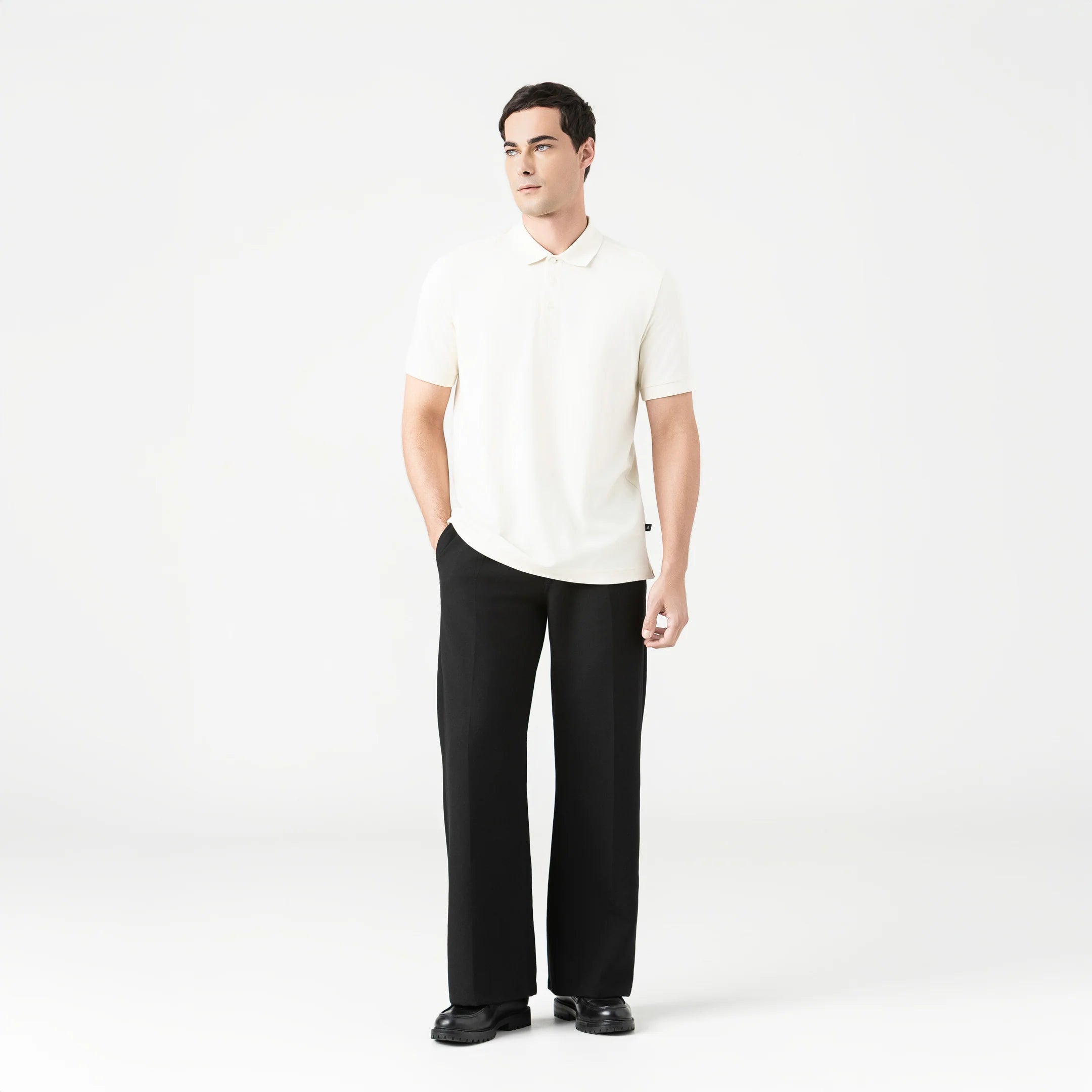 MONASTERY PROMETHEUS POLO MEN WHITE ASPARAGUS