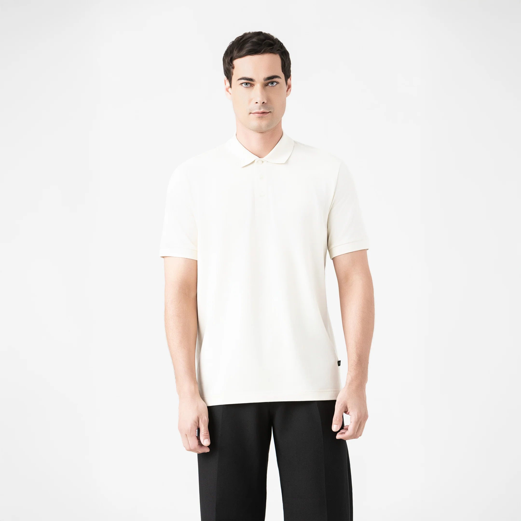 MONASTERY PROMETHEUS POLO MEN WHITE ASPARAGUS