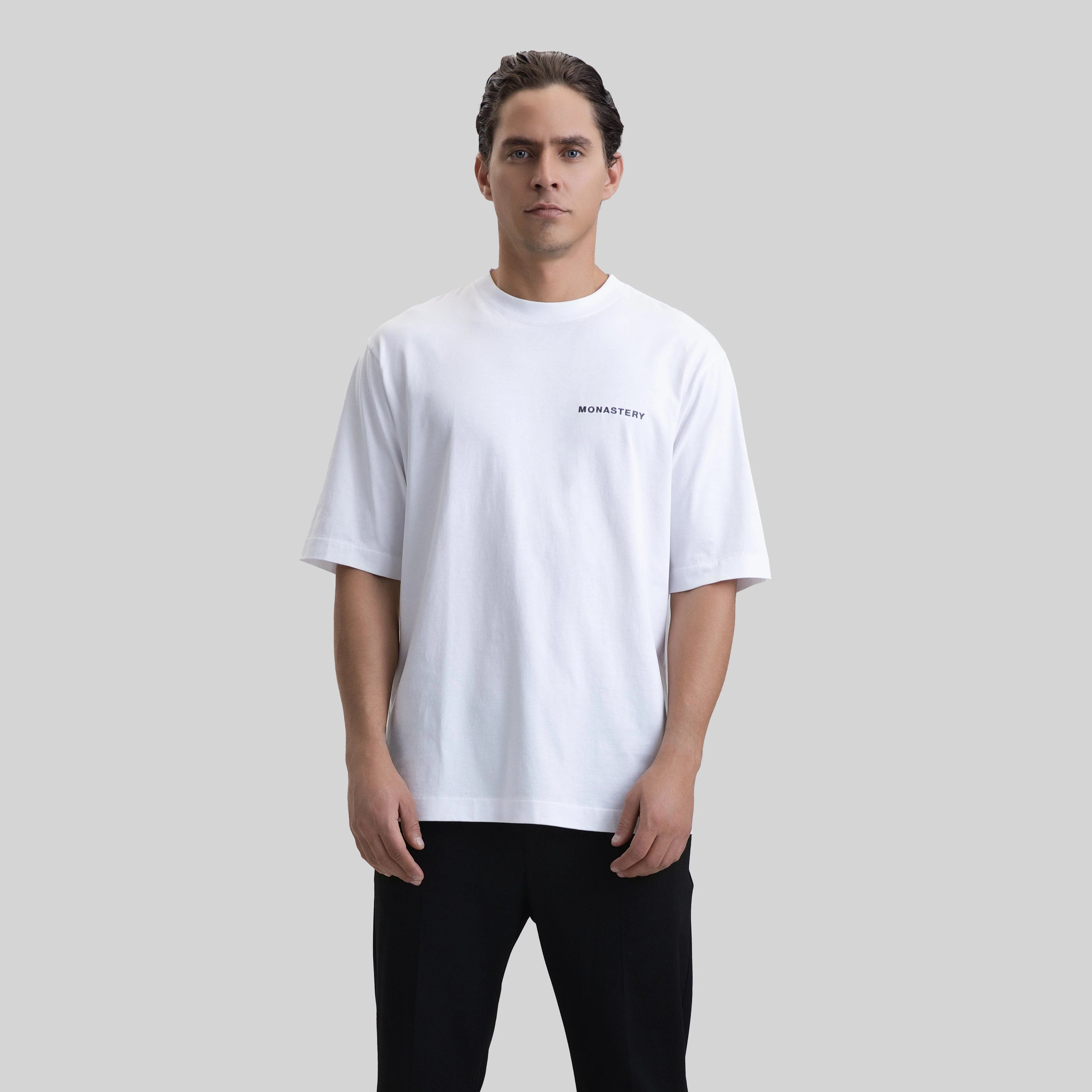 MONASTERY RUSTON T-SHIRT OVERSIZE WHITE