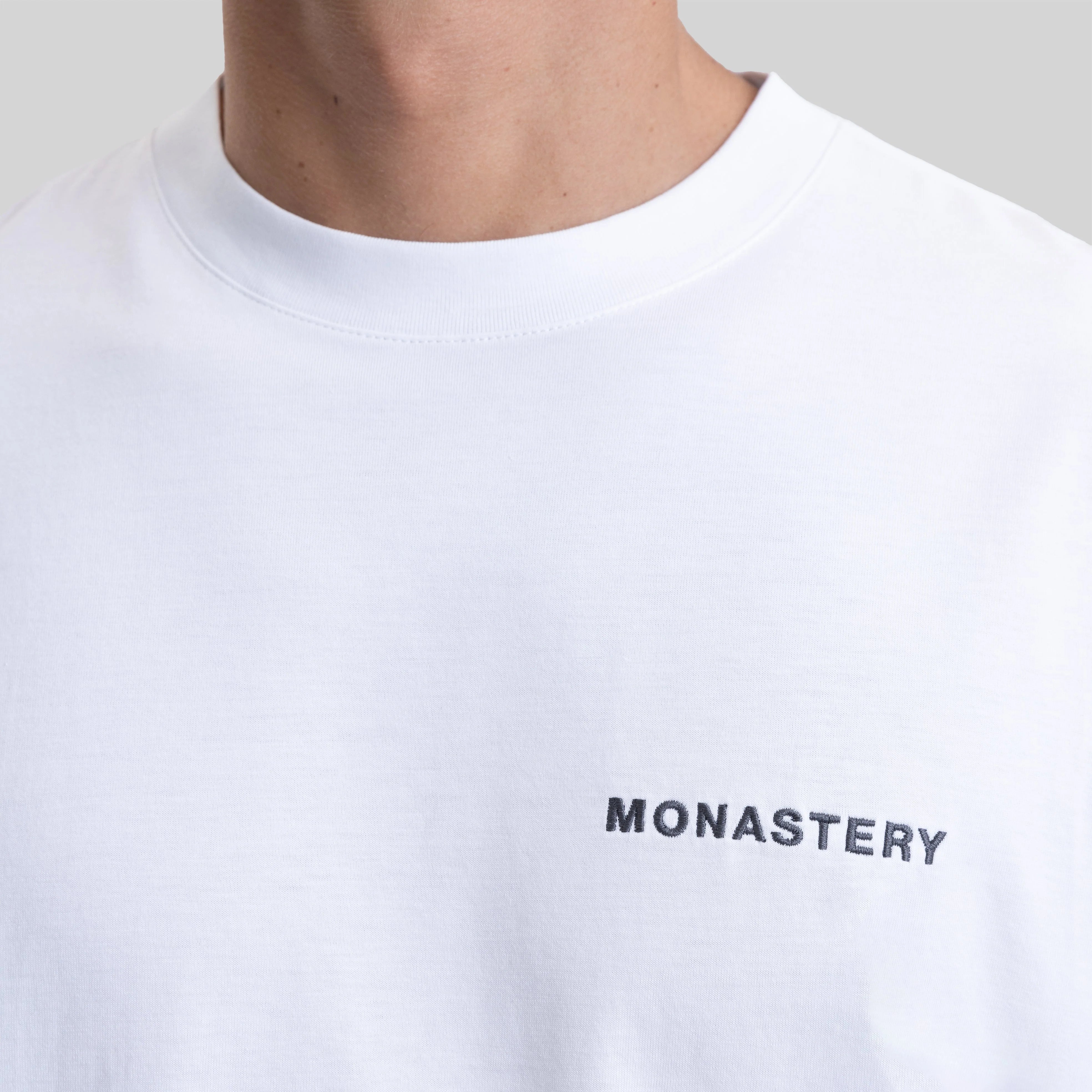 MONASTERY RUSTON T-SHIRT OVERSIZE WHITE