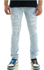 KDNK DISTRESSED JEANS KNDD4562 LT BLUE