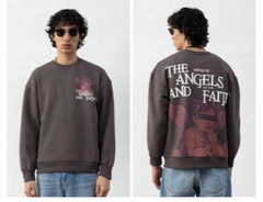 RICH GANG THE ANGELS AND FAITH SWEATSHIRT, (18PL1) DARK GRAY