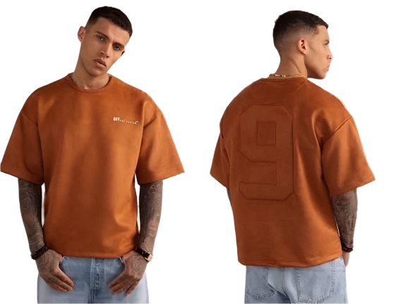 PLUS EIGHTEEN OFF- NINE  CROP TOP, (N07) TEE BROWN