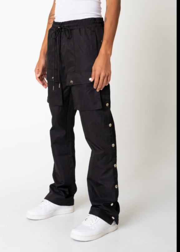 EPTM EP11272 – SNAP CARGO FLARED PANTS BLACK