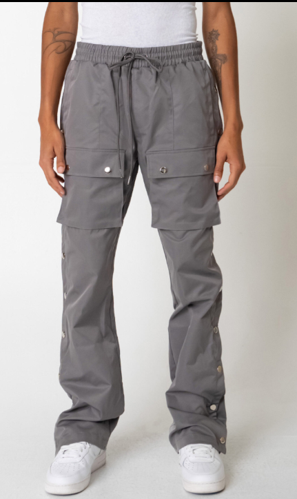 EPTM EP11274 – SNAP CARGO FLARED PANTS GREY