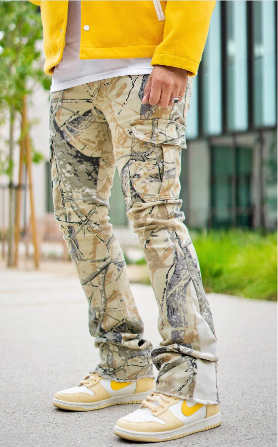 KDNK HUNTING CAMO CARGO PANTS KNB3230 CAMO GREY