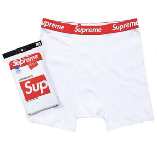 supreme hanes boxer briefs white