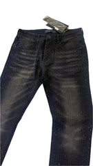 KDNK OMBRE RHINESTONE JEANS KND4876 BLACK