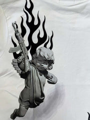 SIW T-SHIRT ANGEL & GUN WHITE PREMIUM TEE