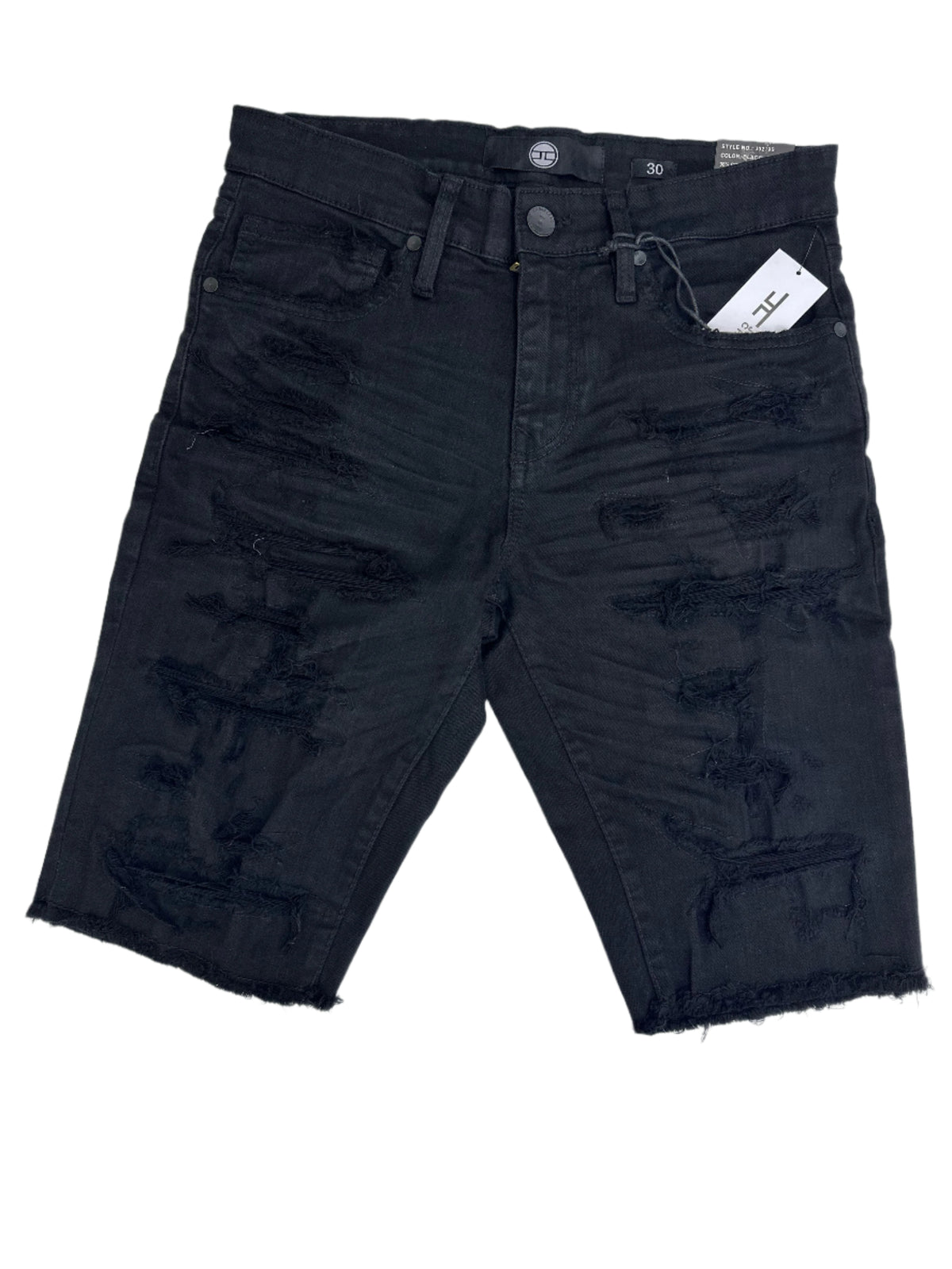 BRIAN BROTHERS SHORTS WITH SHREDS J3219S 10 BLACK