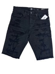 BRIAN BROTHERS SHORTS WITH SHREDS J3219S 10 BLACK