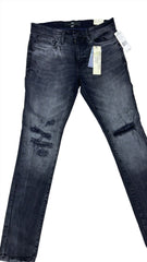 LEGACY KNEE SHREDS JEANS JS1214 BLACK SHADOW