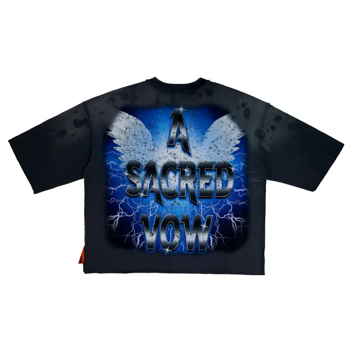 FIRST ROW A Sacred Vow Angel's Heart Tee FRM1027A DK GREY