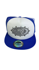 GIFTED RHINESTONE HAT  BLUE/WHITE/BLACK JJ7