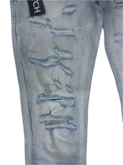 LEGACY EDITION JEANS W SHREDS KS SKY BLUE JS2312