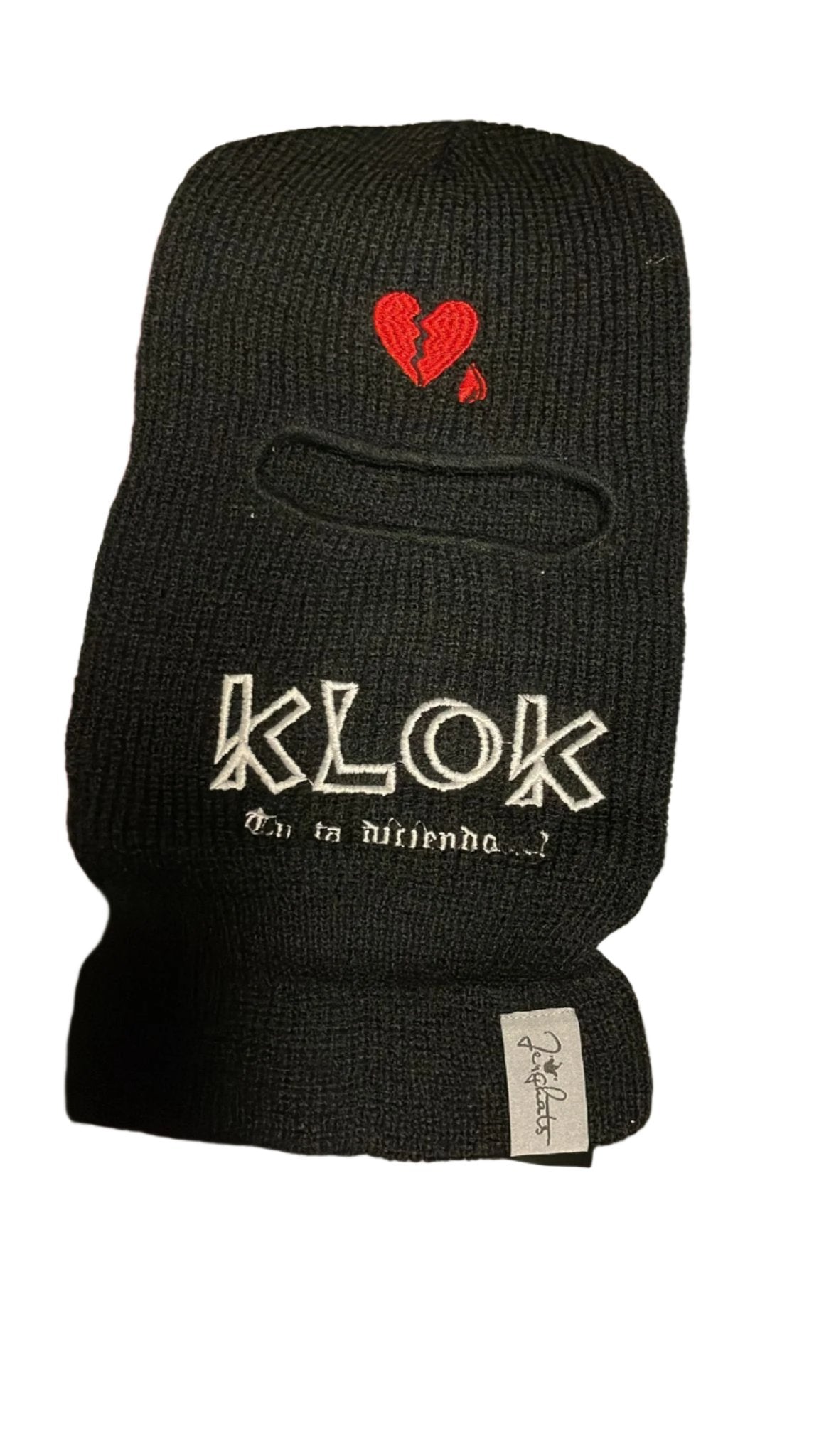 CASH ONLY SKI MASK KLOK BALACLAVA BLACK/RED