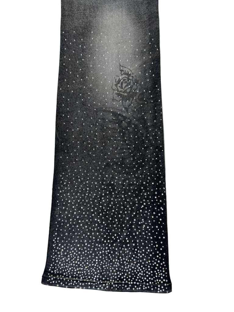 KDNK ANGEL RHINESTONE JEANS KND4897- M.CREY
