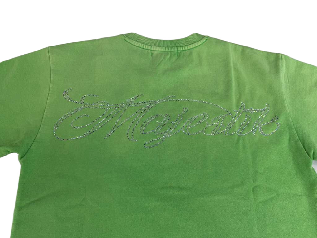 MAJESTIK MEN’S GARMENT DYED PRINT TEE FT2573 GREEN