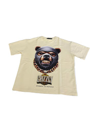 SIW CROP GRIZZLY CREAM PREMIUM TEE