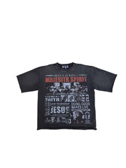 MAJESTY MEN'S T-SHIRT GARMENT DYED F.TERRY DTG GRAPHIC