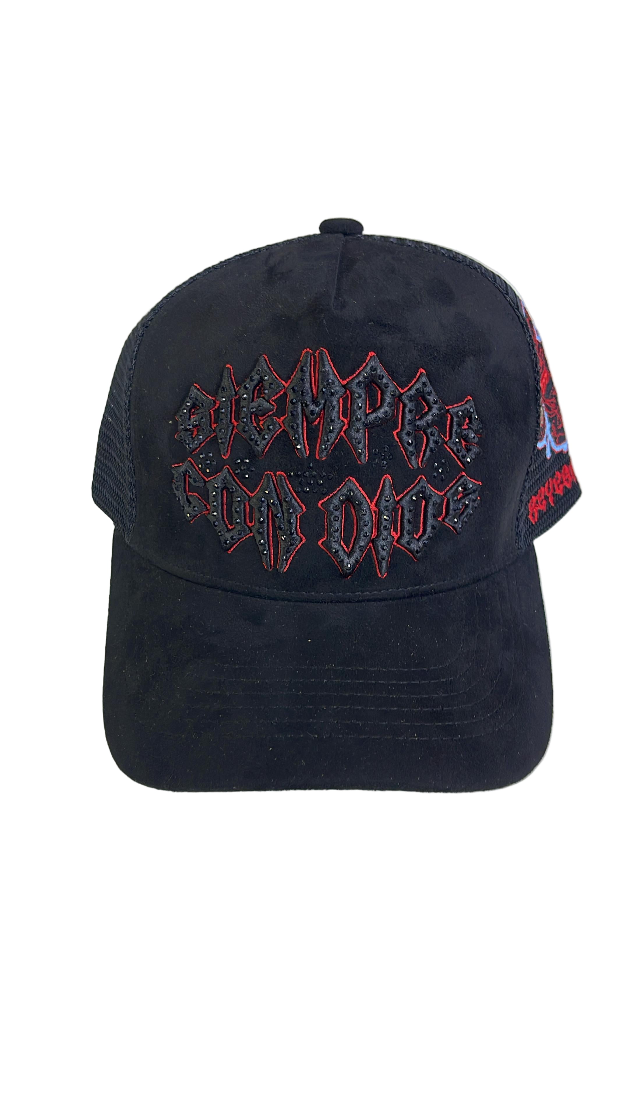 REYESF HAT SIEMPRE CON DIOS BLACK/ RED V22