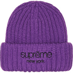 SUPREME CLASSIC LOGO CHUNKY RIBBED BEANIE FW23BN90