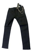 KDNK WAXED RHINESTONE PANTS KNB3448 BLACK