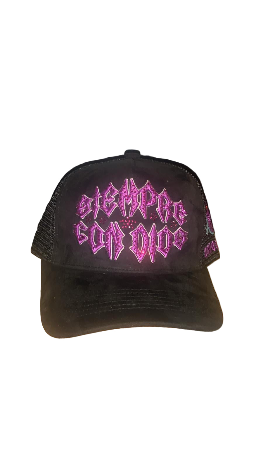 REYESF HAT SIEMPRE CON DIOS BLACK/PURPLE  V2