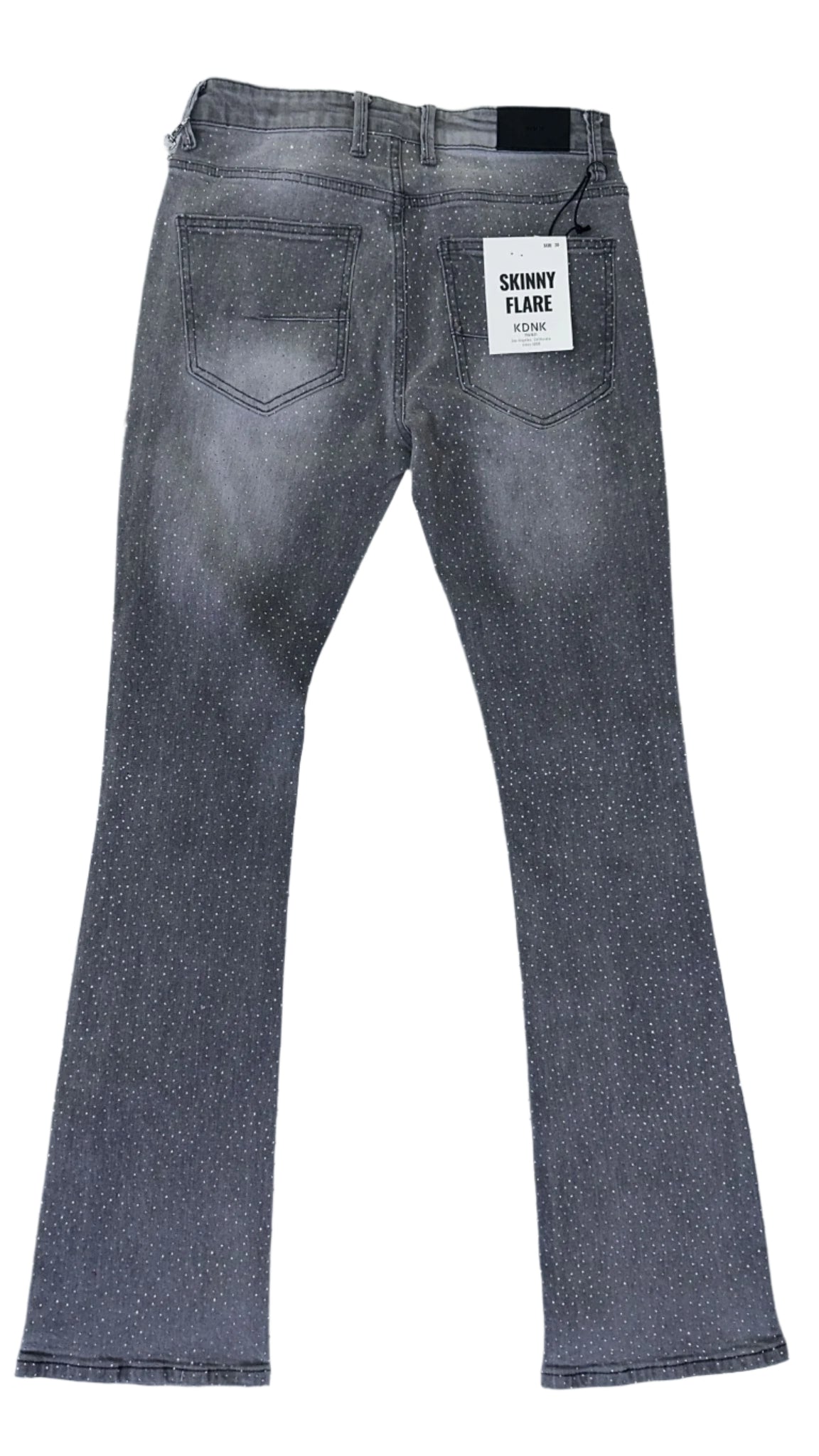 KDNK RHINESTONE JEANS  KND4806  M.GREY