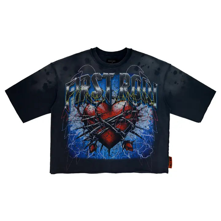 FIRST ROW A Sacred Vow Angel's Heart Tee FRM1027A DK GREY