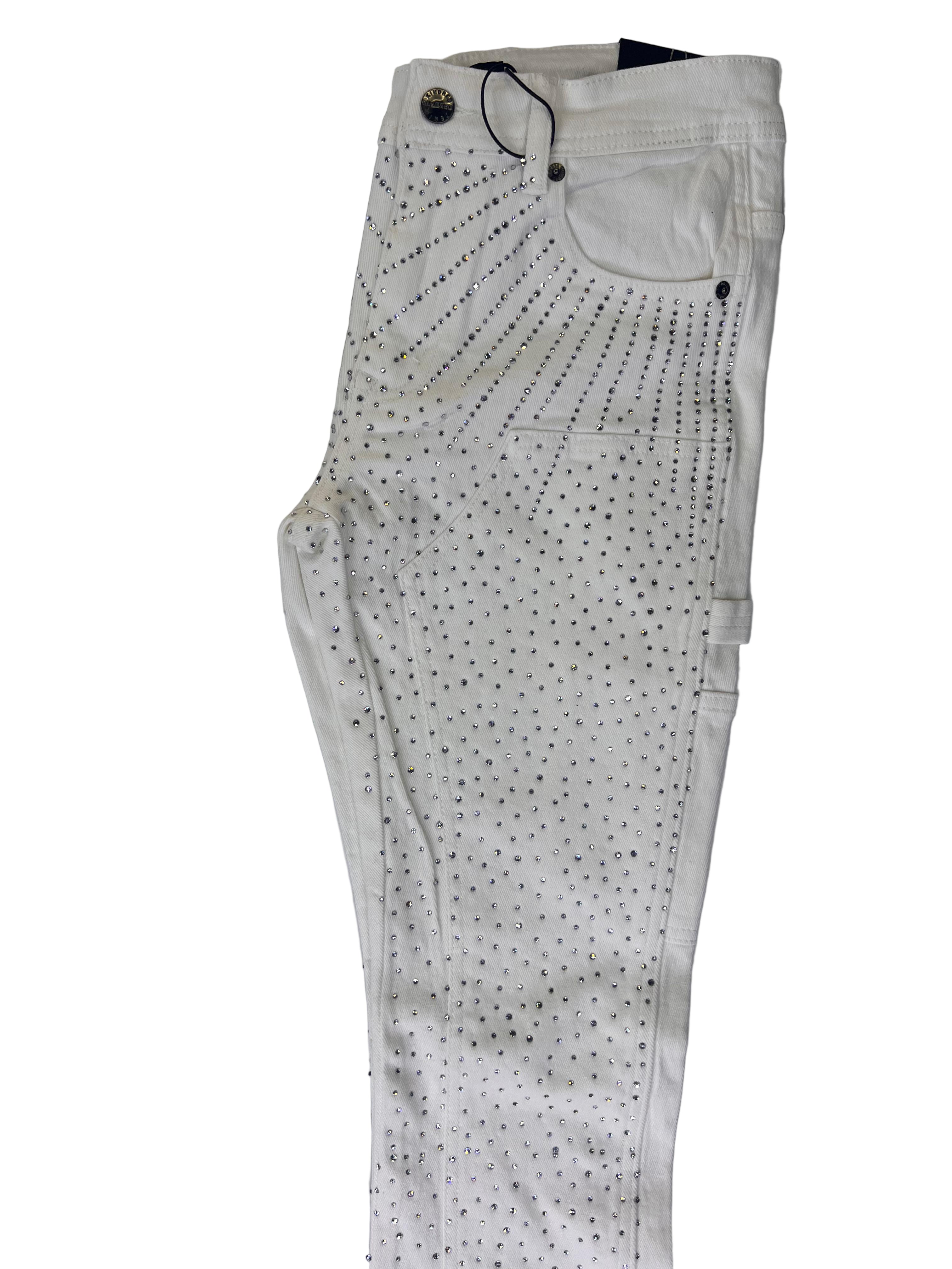 KINDRED KD RHINESTONE DENIM JEANS KD2213P WHITE