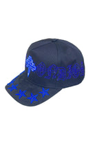 REYESF HAT SIEMPRE CON DIOS BLACK/ BLUE CRUZ V22