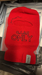 CASH ONLY BALACLAVA 100035 BLACK AND RED