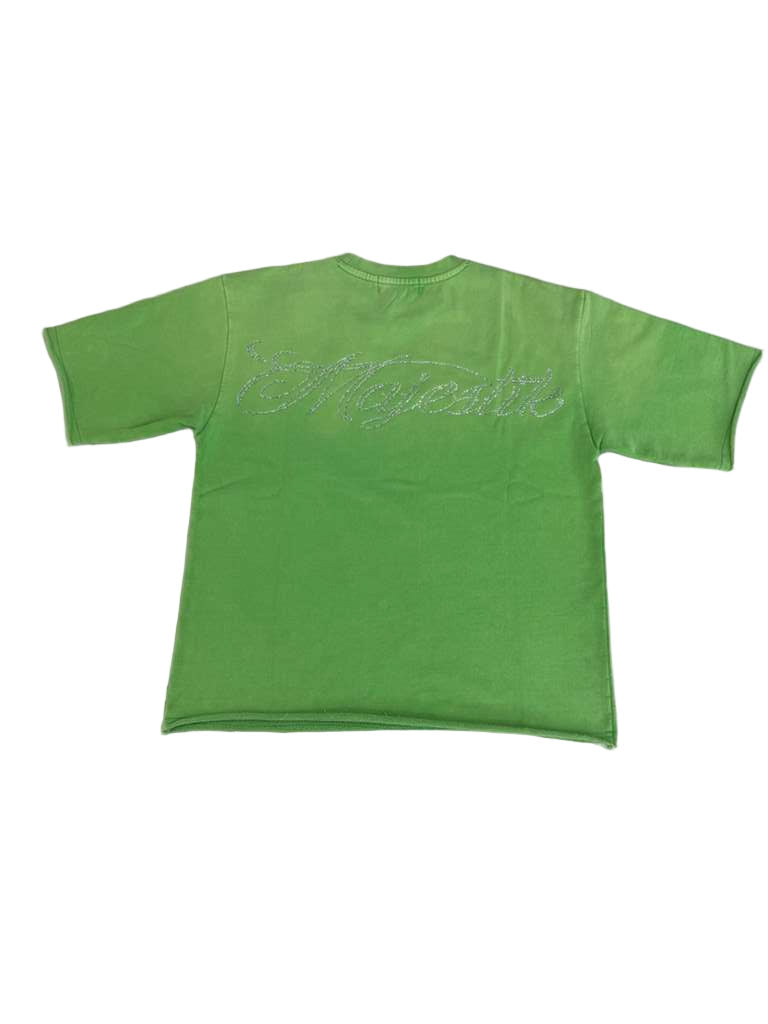 MAJESTIK MEN’S GARMENT DYED PRINT TEE FT2573 GREEN