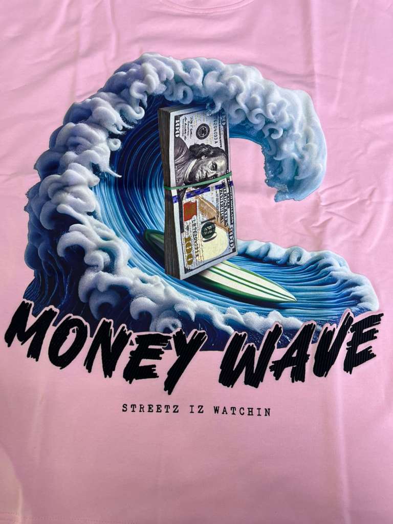 SIW T-SHIRT CROP MONEY WAVE (SIWCT9005) PINK