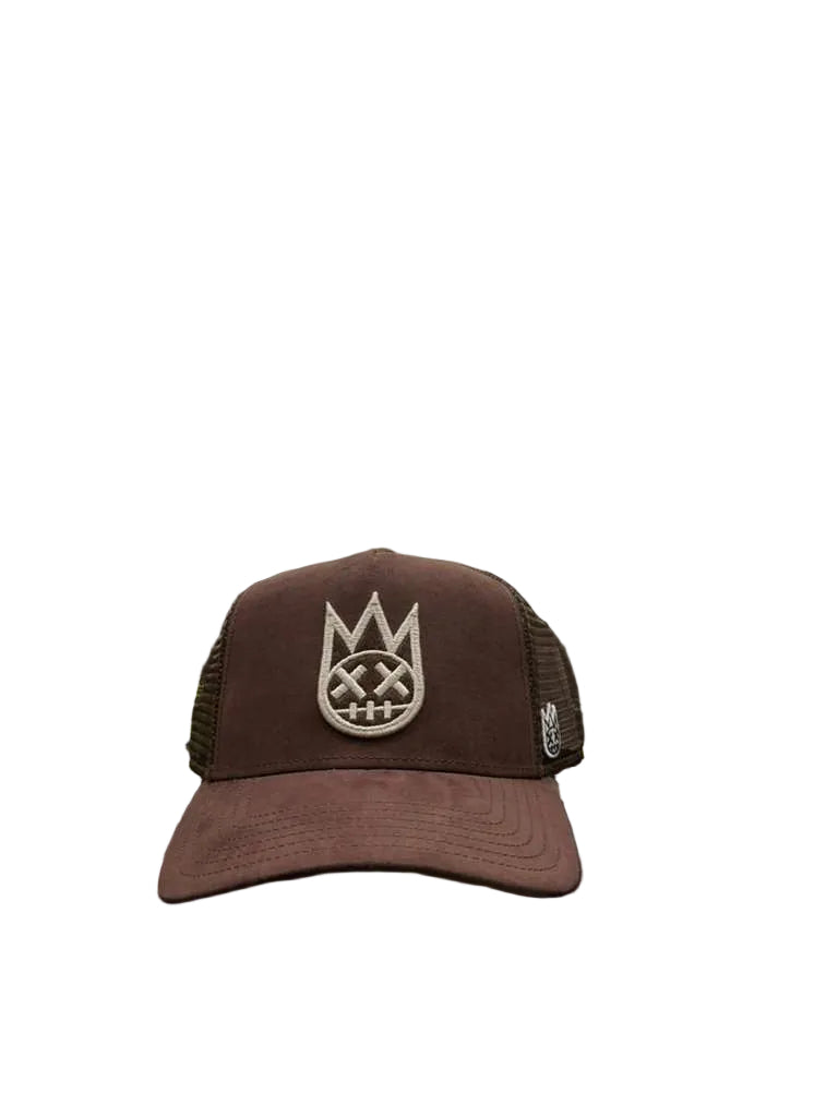 SHIMUCHAN LOGO MESH BACK TRUCKER HAT (624BC-CH43A)  VINTAGE BROWN