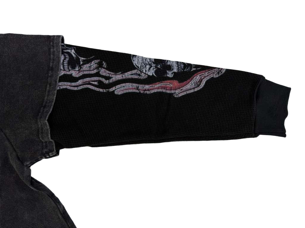 MAJESTIK MEN’S GARMENT DYED TWOFER(W/THERMAL) TW2576 BLACK