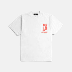 OUTRANK Looking Heavyweight T-shirt- White ORX461