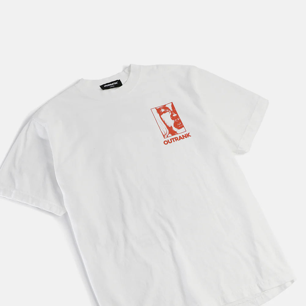 OUTRANK Looking Heavyweight T-shirt- White ORX461