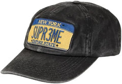 SUPREME License Plate 6-Panel 'BLACK ' SS25H36 HAT