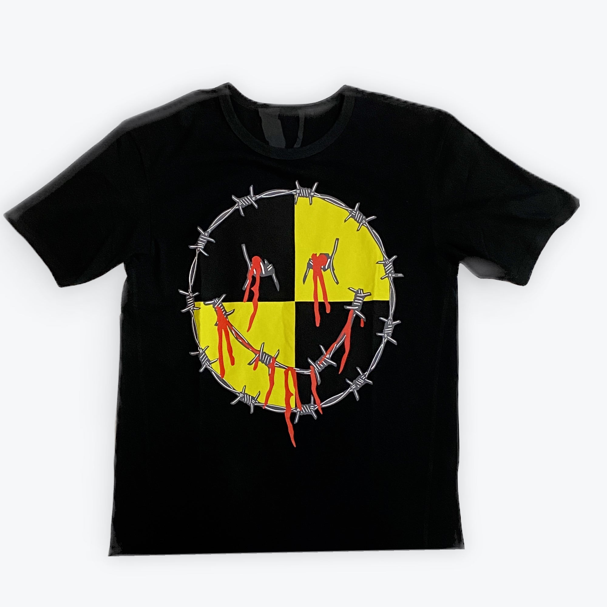 CAMISETA VLONE 961370 NEGRO/AMARILLO/ROJO