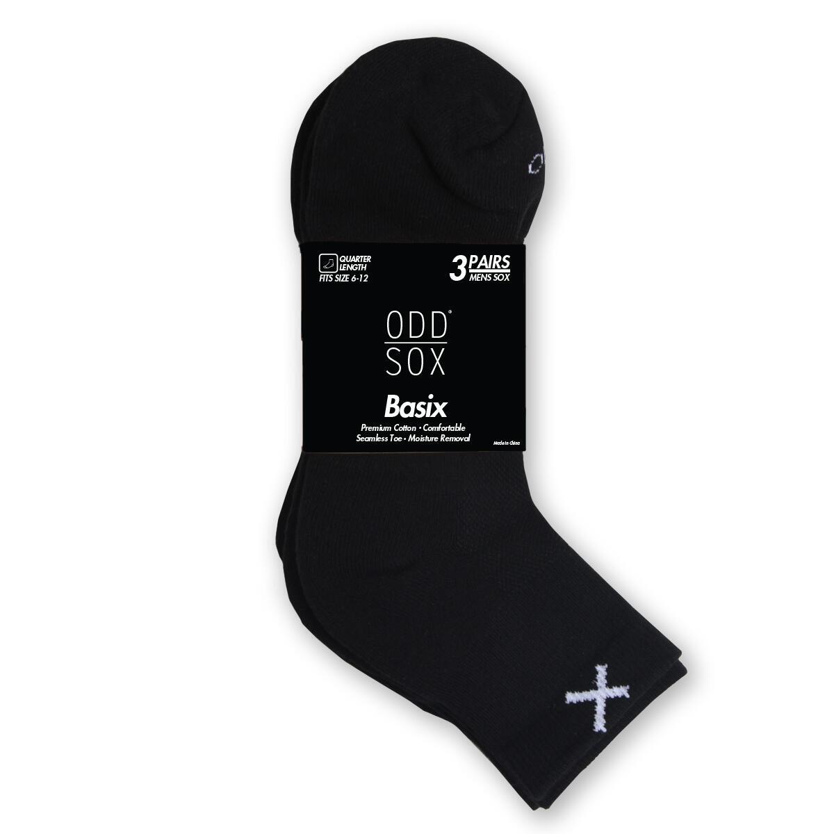 odd sox ankle length mens black BSXQUBLK3