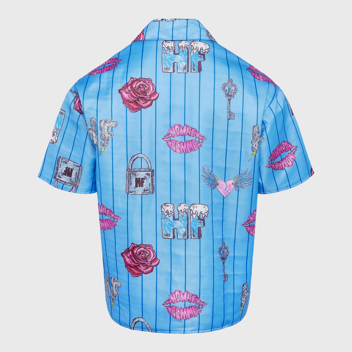 Doodle Puffer Shirt Blue SPRING23101-1