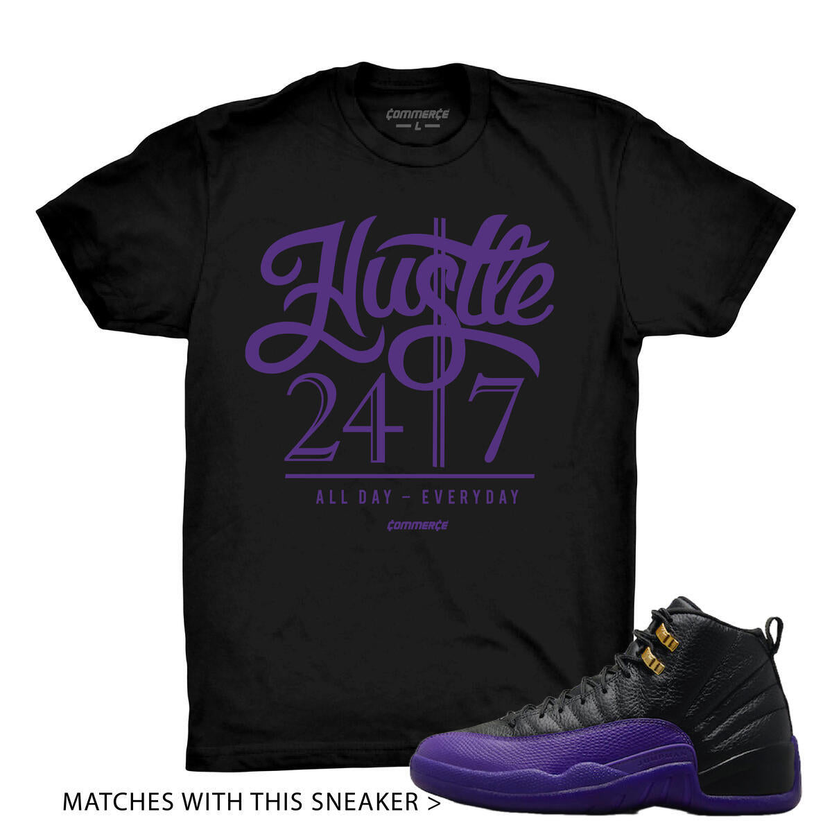 HUSTLE 247 (NEGRO/MORADO) CT026