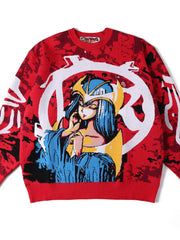 VERY RARE Red Dragon Jacquard Crewneck RED